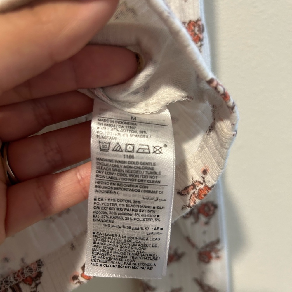 Old Navy Floral Long Sleeve Crop Top M - Picture 2 of 6